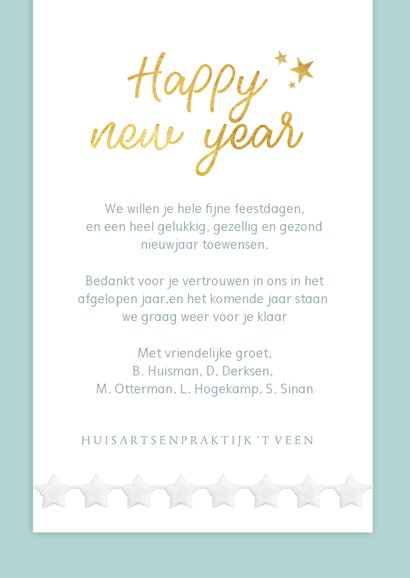Strakke frisse zakelijke kerstkaart zorg met eigen foto 3