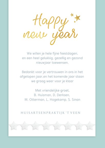Strakke frisse zakelijke kerstkaart zorg met eigen foto 3