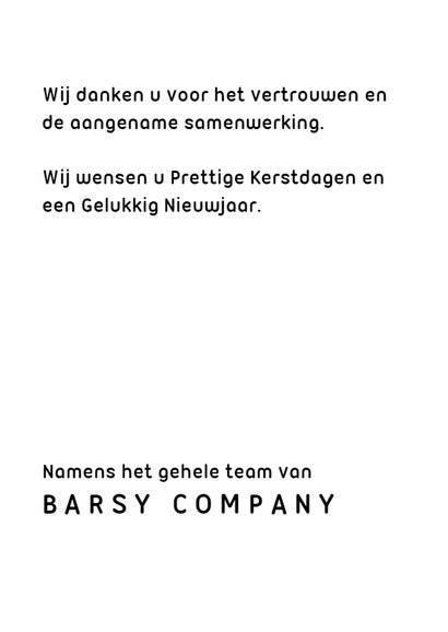 Strakke zakelijke kerstkaart met foto 3