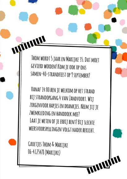 Strandfeest eigen tekst 3