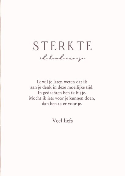 Subtiel roze sterktekaartje met witte bloem 3