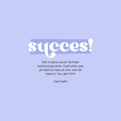 Succes kaart good luck you'll rock hip blauw 3