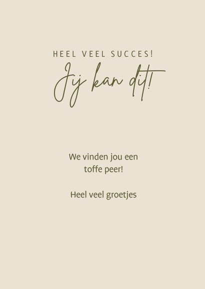 Succes kaart met 'toffe' peer 3