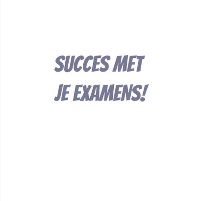 Succes kaart 'oploskoffie' examens en tentamens 3