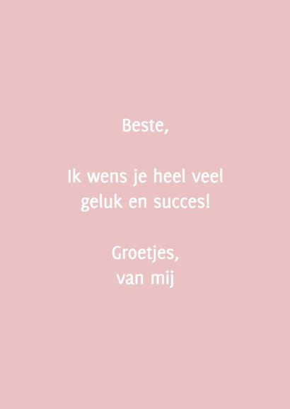 Succes kaart veel geluk 3