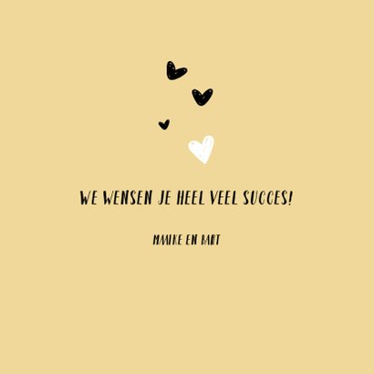 Succes Lots of love and a cup of tea 3