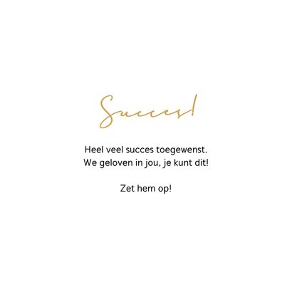 Succes wenskaart Good Luck teksten 3