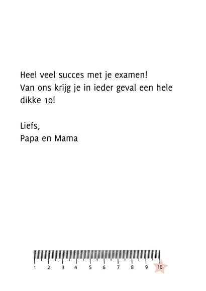 Succeskaart voor examen 3