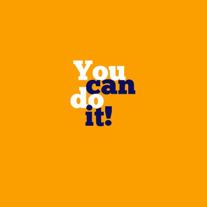 Succeskaart You Can Do It! 2