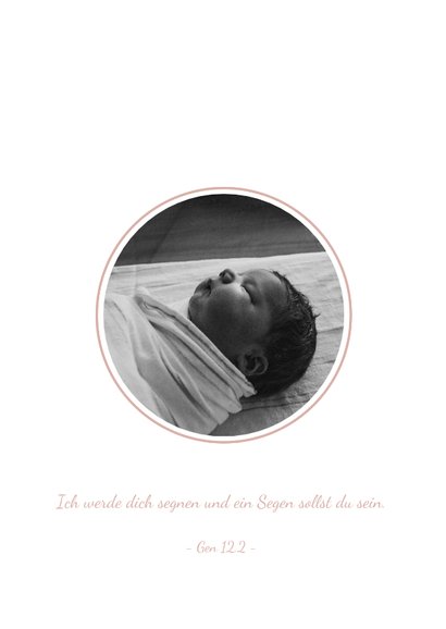 Taufeinladung eigenes Foto Elefantenfamilie rosa 2