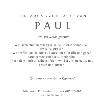 Taufeinladung Herbstlook mit Foto 3