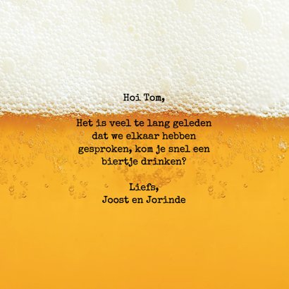 Tijd voor een biertje! - vriendschapkaart 3