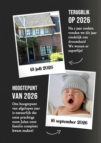 Tijdschrift nieuwjaarskaart in magazine stijl met foto 2