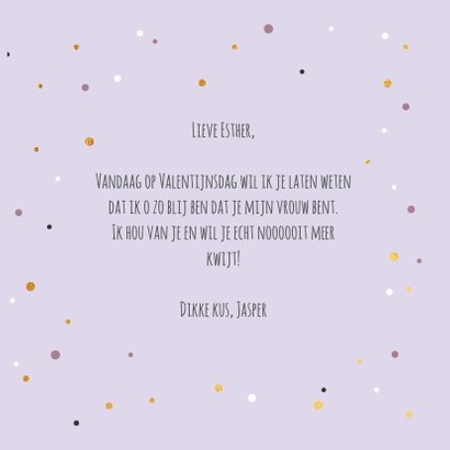 To my magical wifey - gold and dots - Valentijnskaart 3
