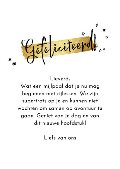Toffe verjaardagskaart gefeliciteerd autosleutel goud foto 3