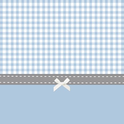 Traditioneel geboortekaartje voor een zoon Achterkant