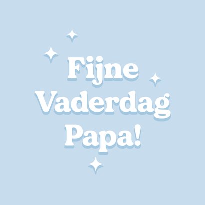 Trendy blauwe vaderdagkaart fijne Vaderdag typografisch 2
