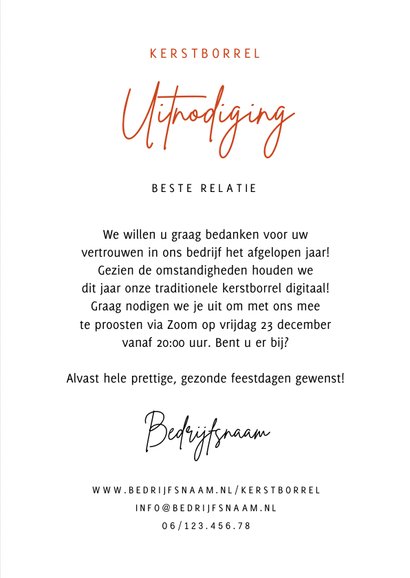 Trendy fotocollage kaart proost op afstand laptop kerstsfeer 3