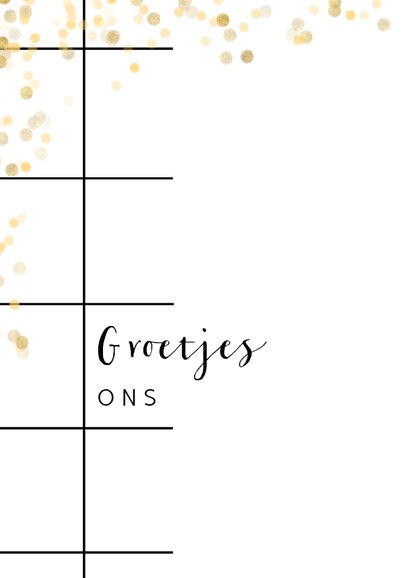Trendy fotokaart met fijne kerst, raster en goud 2