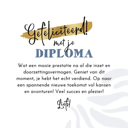 Trendy geslaagd kaart diploma in the pocket jeans goud 3