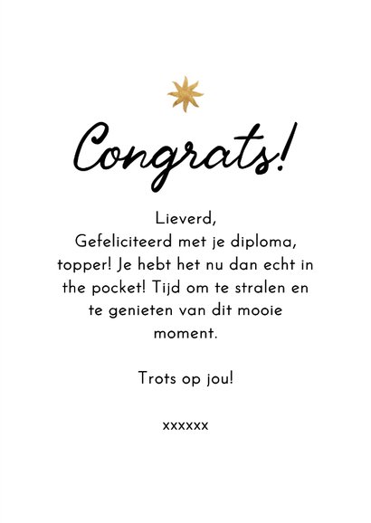 Trendy geslaagdkaart you did it zon goud streeppatroon geel  3