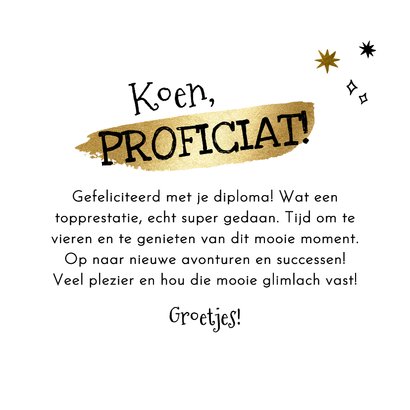 Trendy kaart afgestudeerd hoedje you did it goud sterren 3