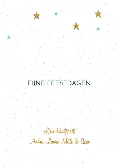 Trendy kerstkaart 2027 takjes groen 3