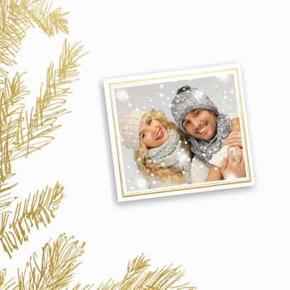Trendy kerstkaart goudprint - SG 2
