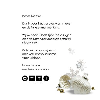 Trendy kerstkaart houtprint wit 3