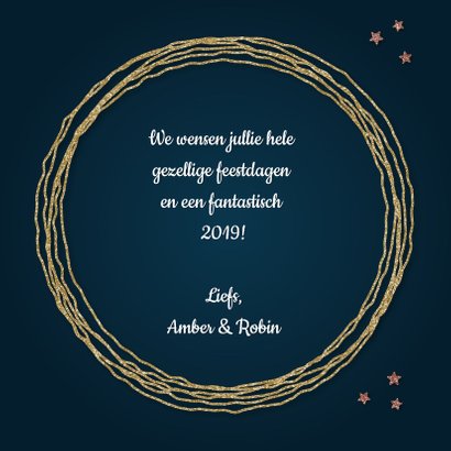 Trendy kerstkaart Merry everything & Happy always 3