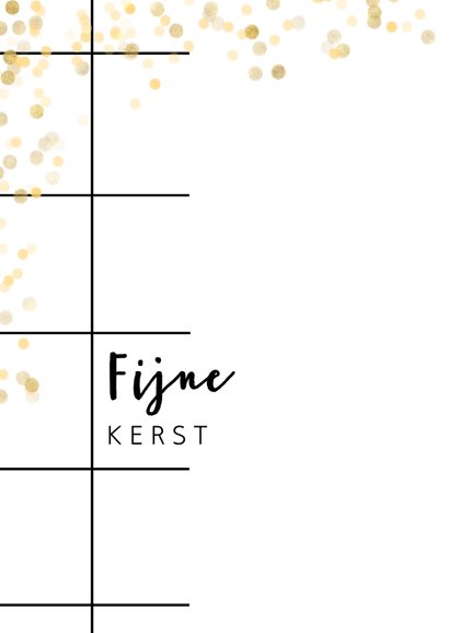 Trendy kerstkaart met foto, grid en goud 2