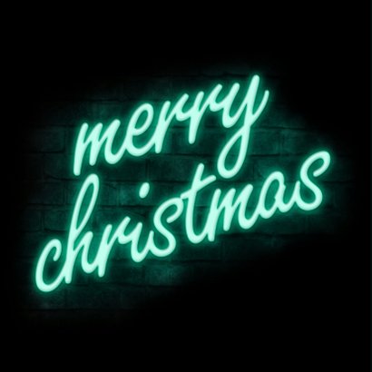 Trendy kerstkaart met hert in neon 2