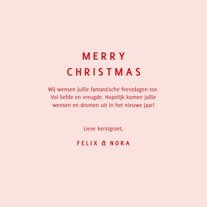 Trendy kerstkaart met HO HO HO typografie 3