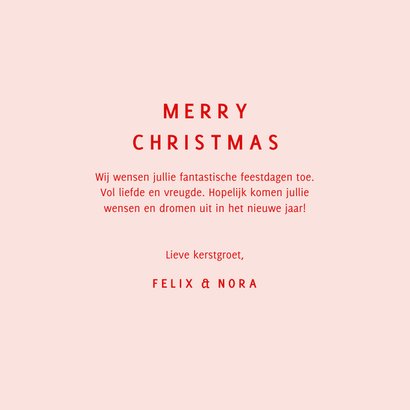 Trendy kerstkaart met HO HO HO typografie 3