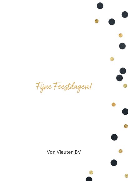 Trendy kerstkaart zakelijk label confetti 3