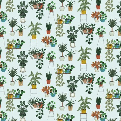 Trendy luipaard cheetah en planten verjaardagskaart 2