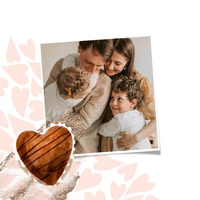 Trendy moederdagkaart bonusmama bonbon hart goud 2