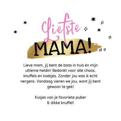 Trendy moederdagkaart 'Mama i love you' fashion illustratie 3