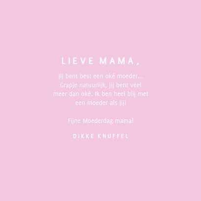Trendy moederdagkaartje je doet het best oké mam 3
