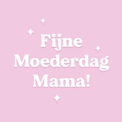 Trendy roze moederdagkaart fijne moederdag typografisch 2