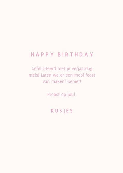 Trendy roze verjaardagskaart happy birthday you sexy 3