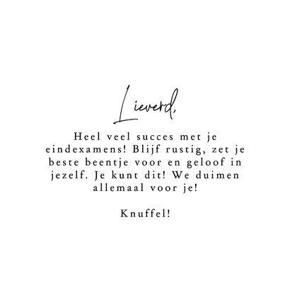 Trendy succes kaart donut worry eindexamens watercolor goud  3