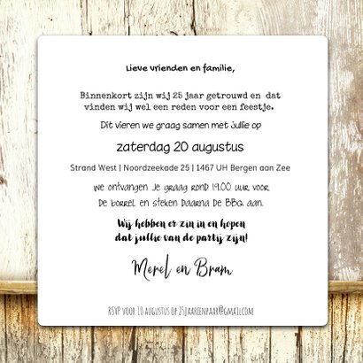Trendy uitnodiging wegwijzer hout 3