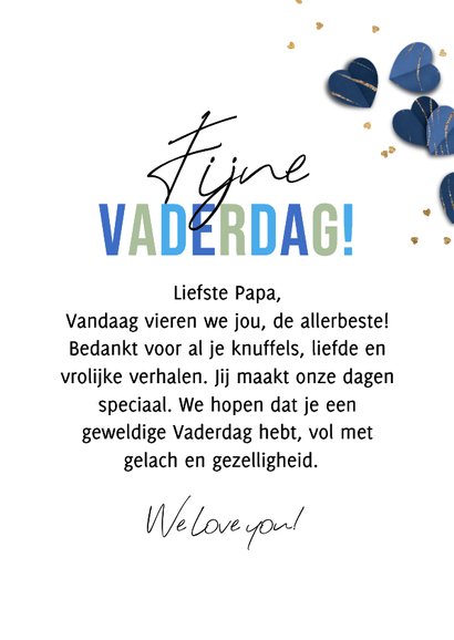 Trendy vaderdagkaart fotocollage highlights hartjes 3