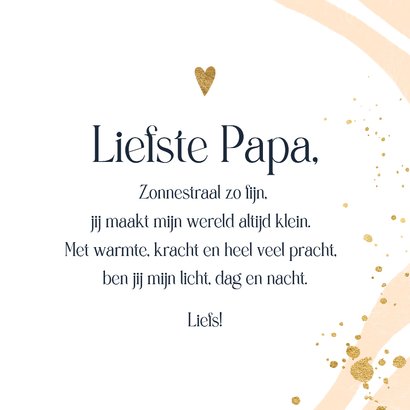 Trendy vaderdagkaart kleurrijk abstract modern goud hart 3