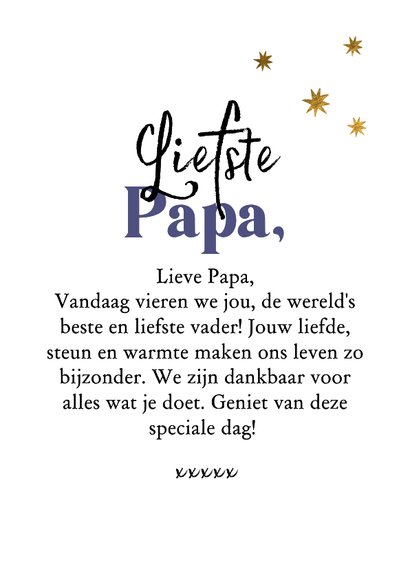 Trendy vaderdagkaart world’s best dad vaandel #1 goud 3