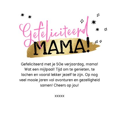 Trendy verjaardagskaart liefste mama handen hart ster 3