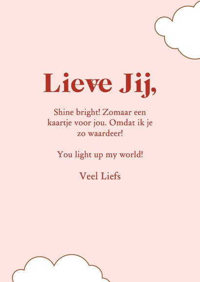 Trendy wenskaartje shine bright met lachend zonnetje  3