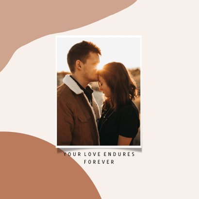 Trendy We're Engaged met abstracte vormen en plantje 2