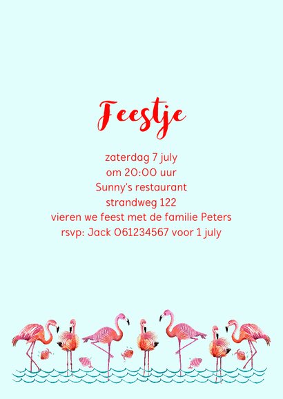 Tropisch feestje Flamingo 3